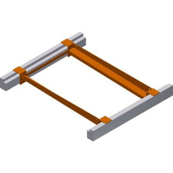 Bluff Mfg Bluff Variable-Width Keg Flow Frame For 36"D Rack, VARIABLEWIDTH2136, Holds 3 Sixer Kegs, 18-21"W VARIABLEWIDTH21-36